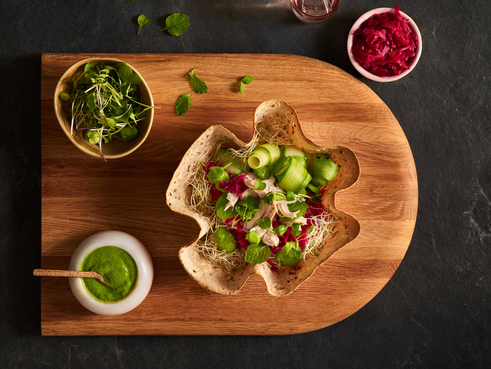 Red Sauerkraut & Chicken Lunch Wrap