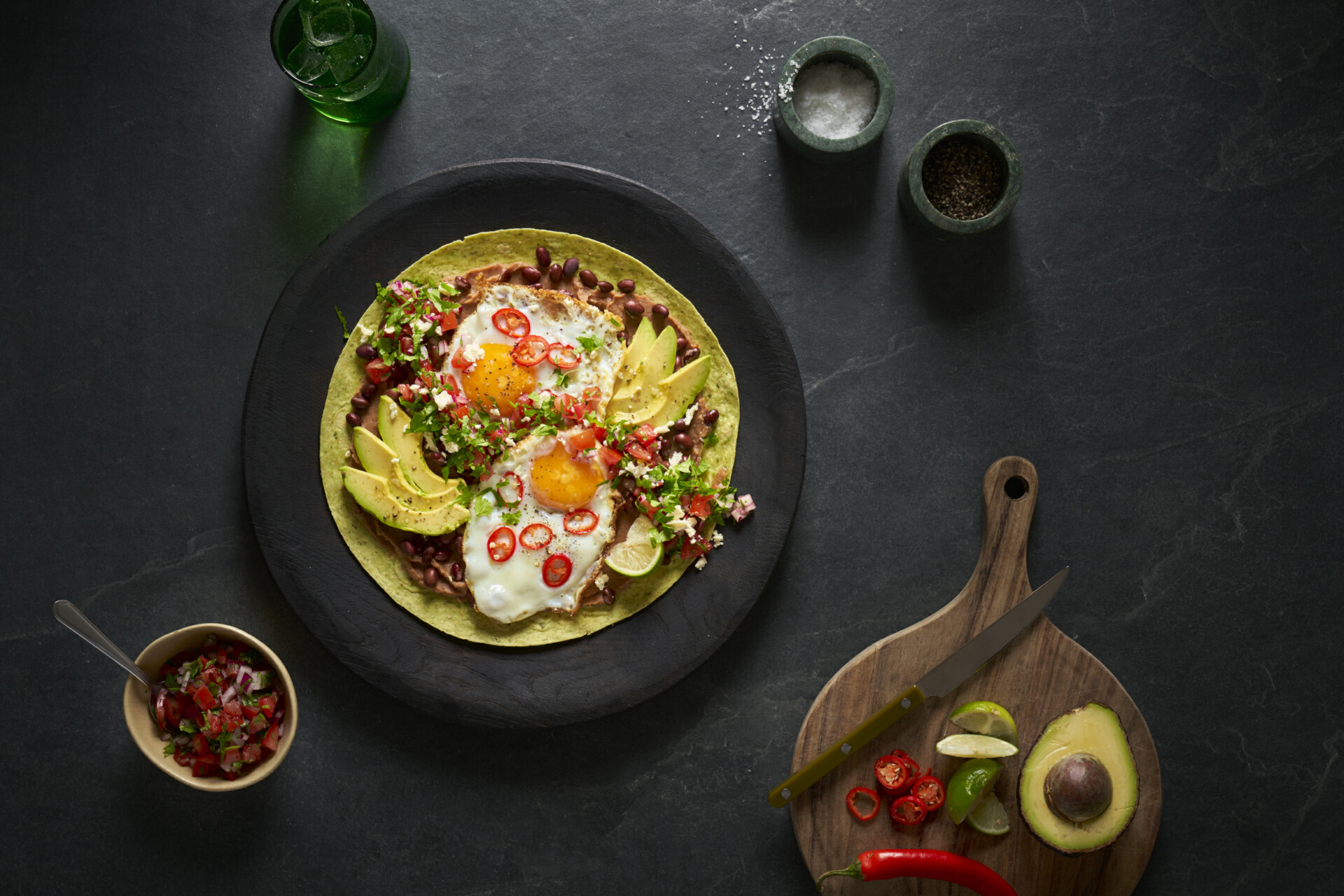 SPINACH HUEVOS RANCHEROS