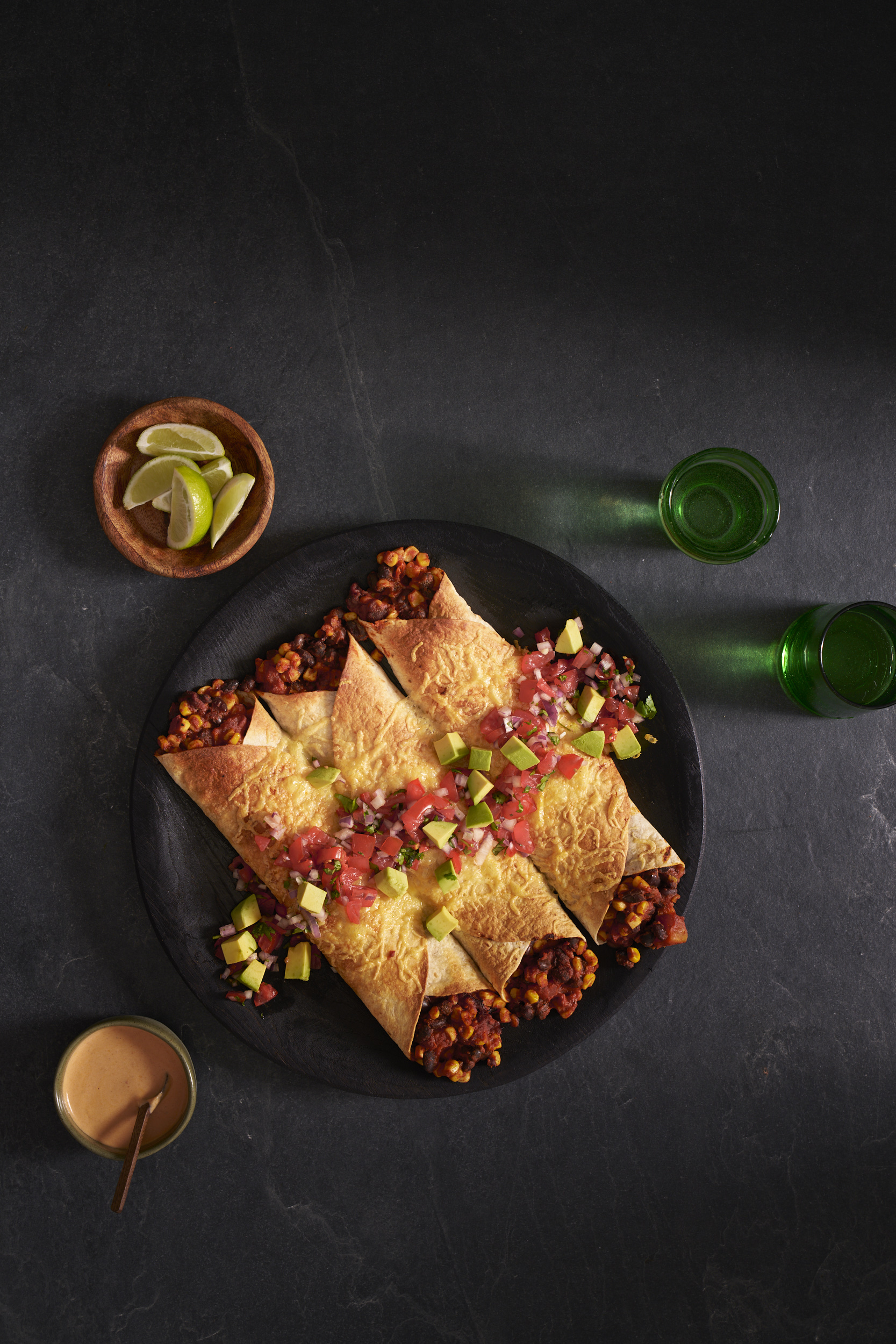 CLASSIC MEXICAN BEAN ENCHILADAS