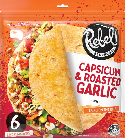 Capsicum & Roasted Garlic Wrap