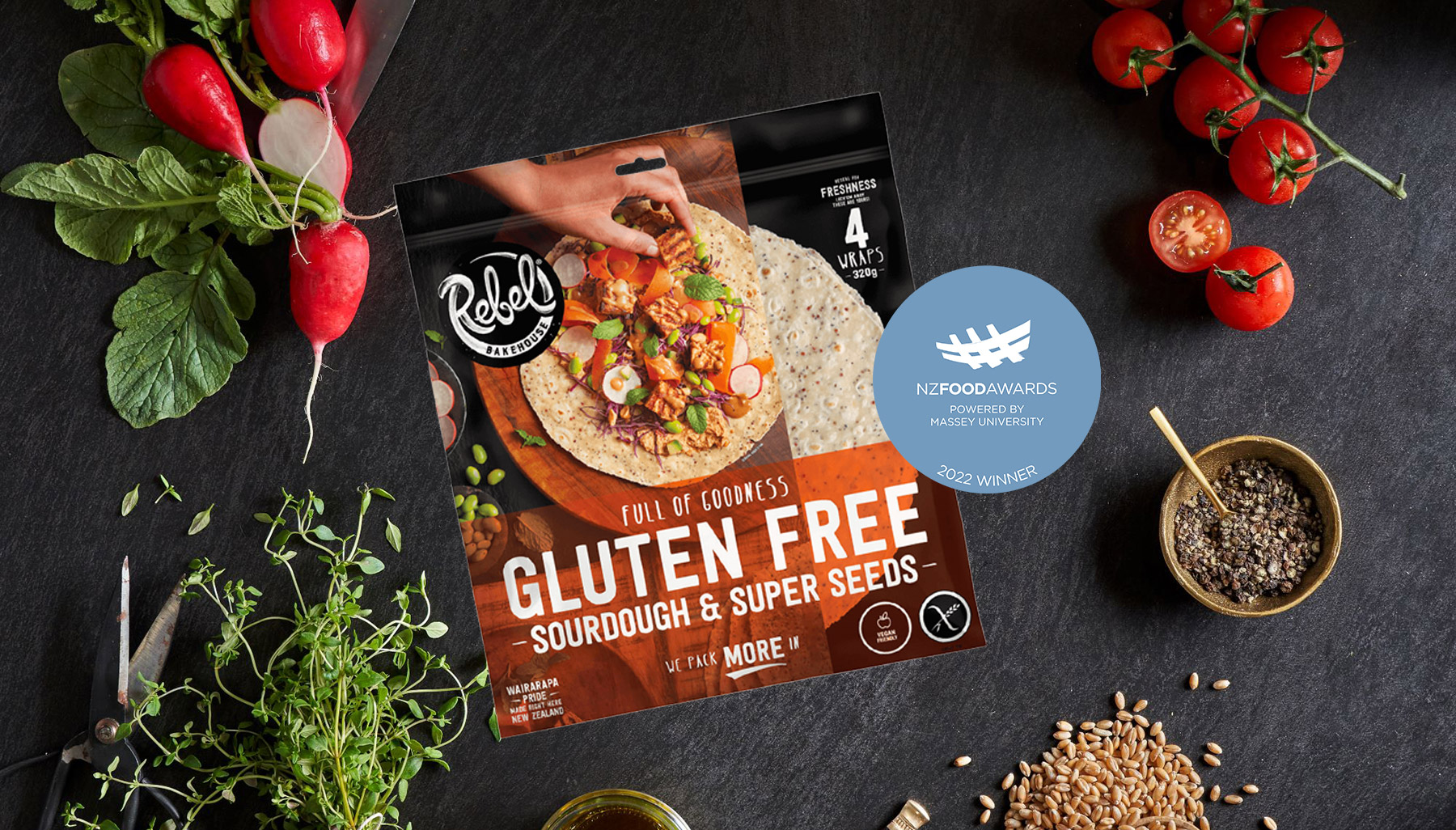REBEL BAKEHOUSE WRAPS TAKE OUT ‘HEALTH & WELLBEING’ AWARD AT NZ FOOD AWARDS